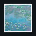 Claude Monet. Wasser Lilien. Französischer Impress Serviette<br><div class="desc">Claude Monet "Water Lilies" Serviette.</div>