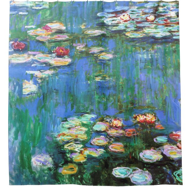 Claude Monet-Wasser-Lilien-Teich-schöne Kunst Duschvorhang (Vorderseite)