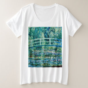 Claude Monet - Wasserläufer und Japanische Brück Große Größe T-Shirt