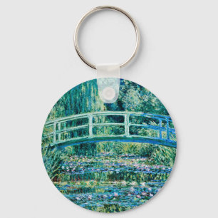 Claude Monet - Wasserläufer und Japanische Brück Schlüsselanhänger