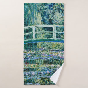 Claude Monet - Wasserläufer und Japanische Brücke Badehandtuch
