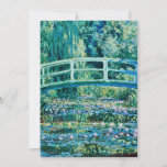 Claude Monet - Wasserläufer und Japanische Brücke Dankeskarte<br><div class="desc">Claude Monet - Wasserläufer und Japanische Brücke (1899)</div>