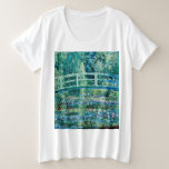 Claude Monet - Wasserläufer und Japanische Brücke Große Größe T-Shirt<br><div class="desc">Claude Monet - Wasserläufer und Japanische Brücke (1899)</div>