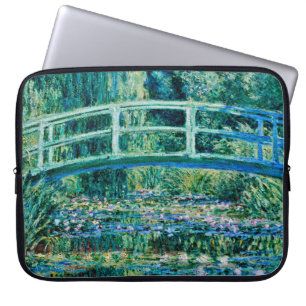 Claude Monet - Wasserläufer und Japanische Brücke Laptopschutzhülle