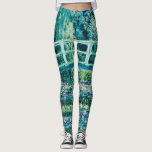 Claude Monet - Wasserläufer und Japanische Brücke Leggings<br><div class="desc">Claude Monet - Wasserläufer und Japanische Brücke (1899)</div>