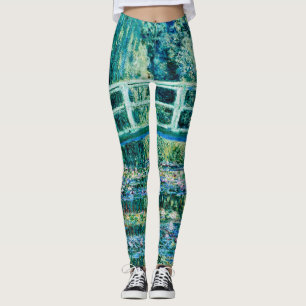 Claude Monet - Wasserläufer und Japanische Brücke Leggings