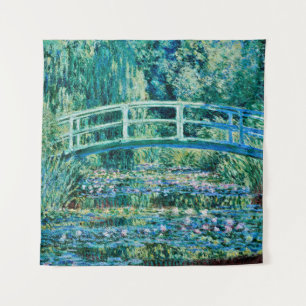 Claude Monet - Wasserläufer und Japanische Brücke Wandteppich