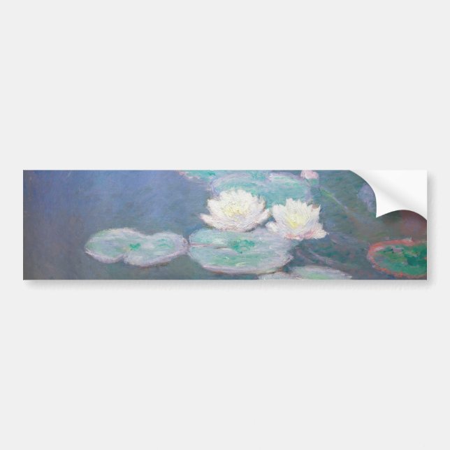 Claude Monet - Wasserlilien, Abend-Effekt Autoaufkleber (Vorne)