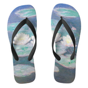 Claude Monet - Wasserlilien, Abend-Effekt Flip Flops
