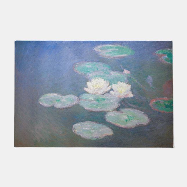 Claude Monet - Wasserlilien, Abend-Effekt Fußmatte (Vorderseite)
