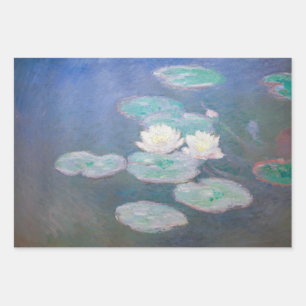 Claude Monet - Wasserlilien, Abend-Effekt Geschenkpapier Set