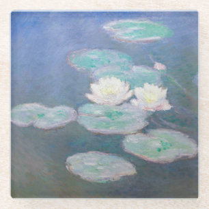 Claude Monet - Wasserlilien, Abend-Effekt Glasuntersetzer
