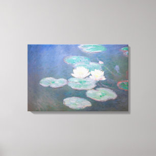 Claude Monet - Wasserlilien, Abend-Effekt Leinwanddruck