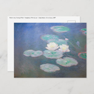 Claude Monet - Wasserlilien, Abend-Effekt Postkarte