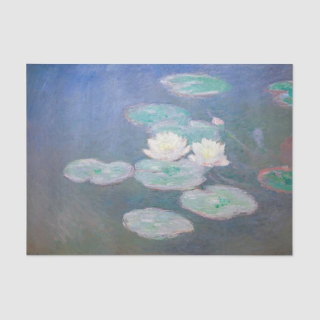 Claude Monet - Wasserlilien, Abend-Effekt Seidenpapier (Vorderseite)