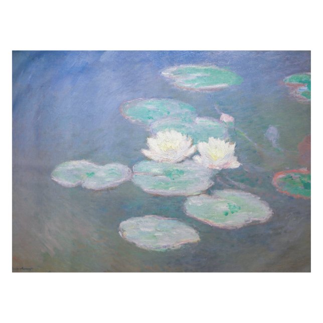 Claude Monet - Wasserlilien, Abend-Effekt Tischdecke (Vorderseite (Horizontal))
