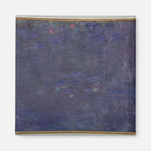 Claude Monet | Wasserlilien: Baumreflektionen Magnet (Vorne)