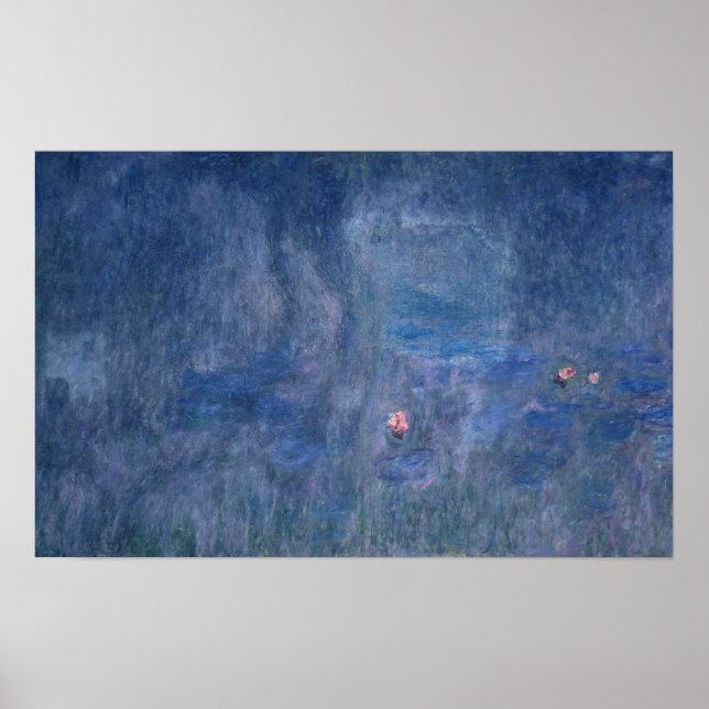 Claude Monet | Wasserlilien: Baumreflektionen Poster (Vorne)