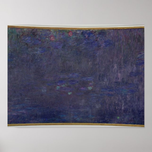 Claude Monet | Wasserlilien: Baumreflektionen Poster (Vorne)