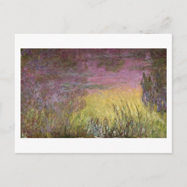 Claude Monet | Wasserlilien bei Sonnenuntergang Postkarte (Vorderseite)