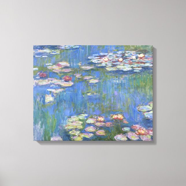 Claude Monet Wasserlilien - Digital verbessert Leinwanddruck (Vorderseite)