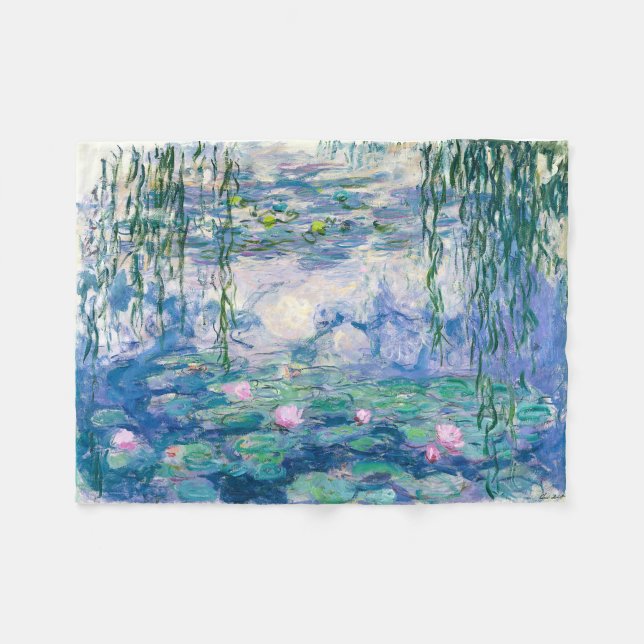 CLAUDE MONET - Wasserlilien Fleecedecke (Vorderseite (Horizontal))