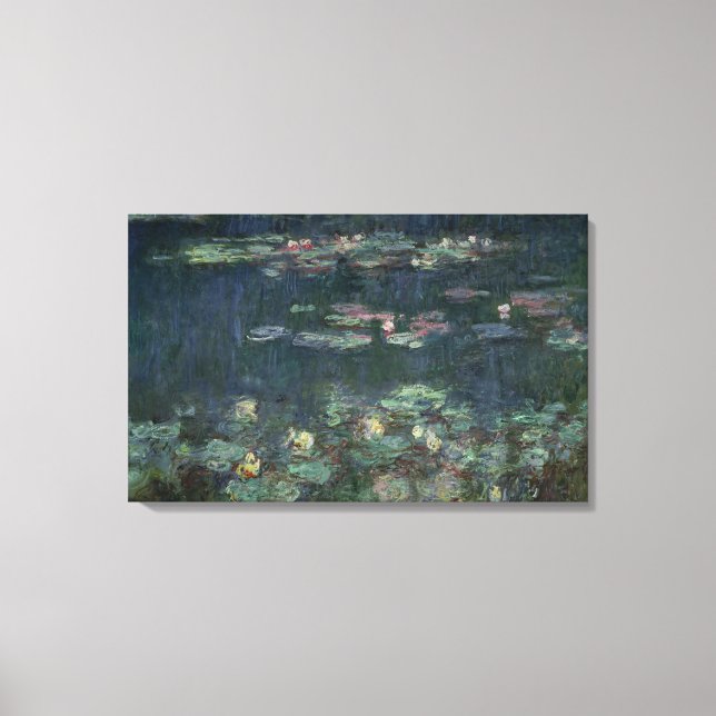 Claude Monet | Wasserlilien: Grüne Überlegungen Leinwanddruck (Vorderseite)