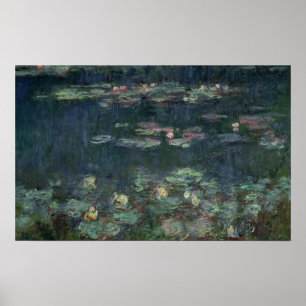 Claude Monet   Wasserlilien: Grüne Überlegungen Poster