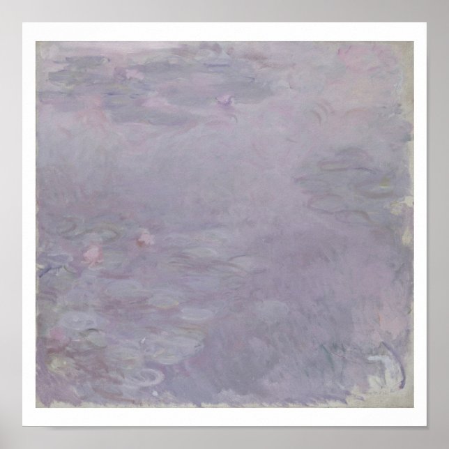 Claude Monet | Wasserlilien in hellen Farben Poster (Vorne)