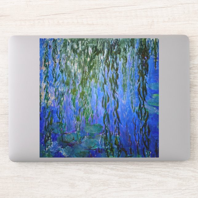 Claude Monet - Wasserlilien mit weinender Weide Aufkleber (Computer)