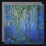 Claude Monet - Wasserlilien mit weinender Weide Auto Magnet<br><div class="desc">Wasserhähne mit weinenden Weidenzweigen / Nympheas avec rameaux de saule von Claude Monet in den Jahren 1916-1919</div>