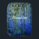 Claude Monet - Wasserlilien mit weinender Weide Baby Spucktuch<br><div class="desc">Wasserhähne mit weinenden Weidenzweigen / Nympheas avec rameaux de saule von Claude Monet in den Jahren 1916-1919</div>
