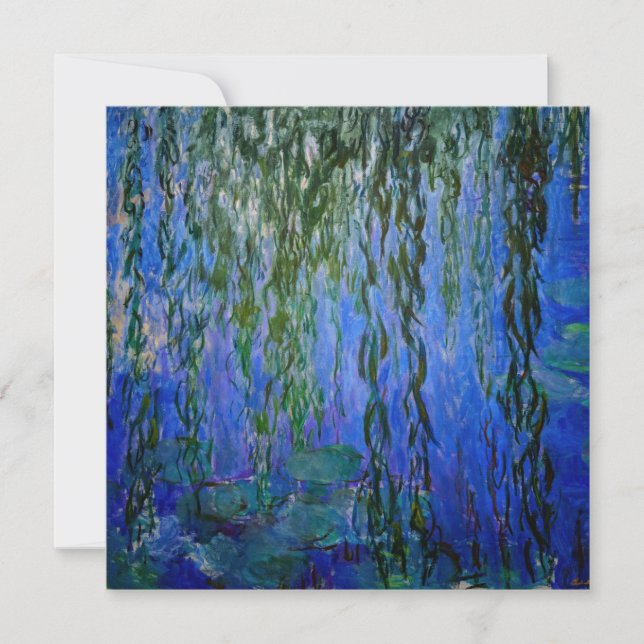 Claude Monet - Wasserlilien mit weinender Weide Einladung (Vorderseite)