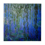 Claude Monet - Wasserlilien mit weinender Weide Fliese<br><div class="desc">Wasserhähne mit weinenden Weidenzweigen / Nympheas avec rameaux de saule von Claude Monet in den Jahren 1916-1919</div>