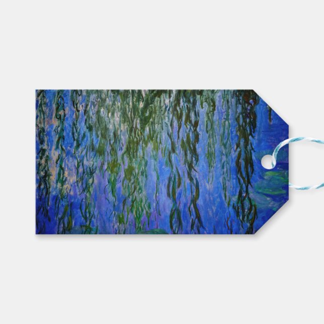 Claude Monet - Wasserlilien mit weinender Weide Geschenkanhänger (Vorderseite (Horizontal))