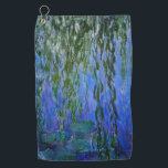 Claude Monet - Wasserlilien mit weinender Weide Golfhandtuch<br><div class="desc">Wasserhähne mit weinenden Weidenzweigen / Nympheas avec rameaux de saule von Claude Monet in den Jahren 1916-1919</div>