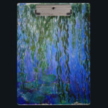 Claude Monet - Wasserlilien mit weinender Weide Klemmbrett<br><div class="desc">Wasserhähne mit weinenden Weidenzweigen / Nympheas avec rameaux de saule von Claude Monet in den Jahren 1916-1919</div>