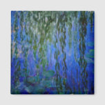 Claude Monet - Wasserlilien mit weinender Weide Magnet<br><div class="desc">Wasserhähne mit weinenden Weidenzweigen / Nympheas avec rameaux de saule von Claude Monet in den Jahren 1916-1919</div>