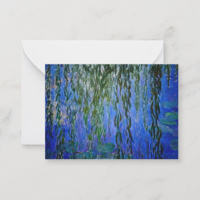 Claude Monet - Wasserlilien mit weinender Weide Mitteilungskarte (Vorderseite)