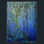 Claude Monet - Wasserlilien mit weinender Weide Notizblock<br><div class="desc">Wasserhähne mit weinenden Weidenzweigen / Nympheas avec rameaux de saule von Claude Monet in den Jahren 1916-1919</div>