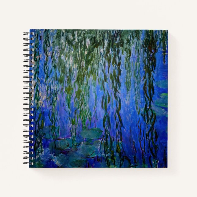 Claude Monet - Wasserlilien mit weinender Weide Notizbuch (Vorderseite)