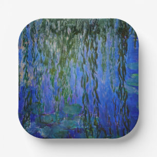 Claude Monet - Wasserlilien mit weinender Weide Pappteller