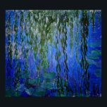 Claude Monet - Wasserlilien mit weinender Weide Poster<br><div class="desc">Wasserhähne mit weinenden Weidenzweigen / Nympheas avec rameaux de saule von Claude Monet in den Jahren 1916-1919</div>