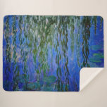 Claude Monet - Wasserlilien mit weinender Weide Sherpadecke<br><div class="desc">Wasserhähne mit weinenden Weidenzweigen / Nympheas avec rameaux de saule von Claude Monet in den Jahren 1916-1919</div>