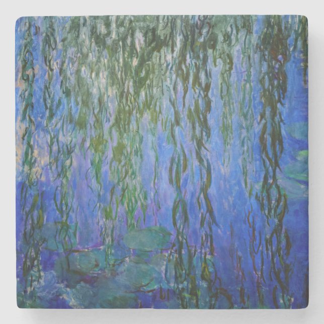 Claude Monet - Wasserlilien mit weinender Weide Steinuntersetzer (Vorderseite)