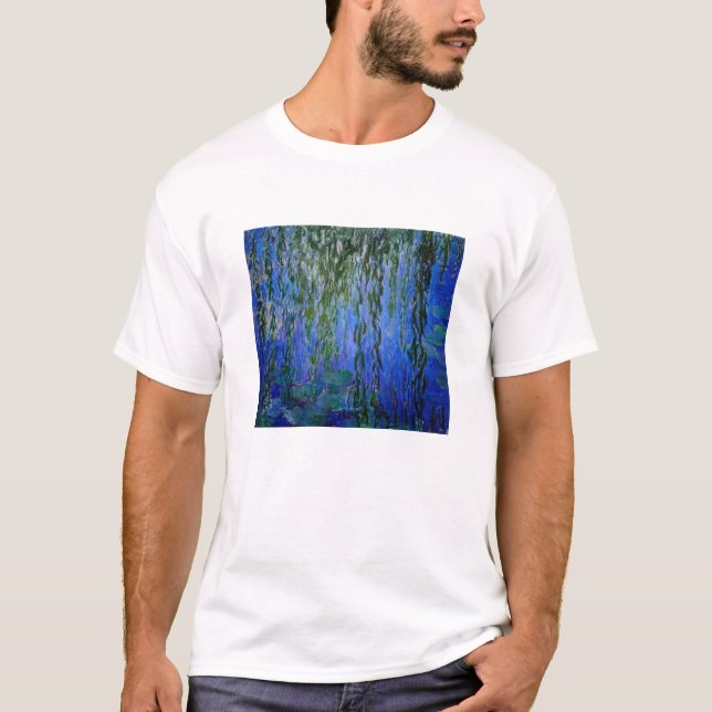 Claude Monet - Wasserlilien mit weinender Weide T-Shirt (Vorderseite)