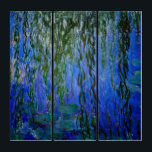 Claude Monet - Wasserlilien mit weinender Weide Triptychon<br><div class="desc">Wasserhähne mit weinenden Weidenzweigen / Nympheas avec rameaux de saule von Claude Monet in den Jahren 1916-1919</div>