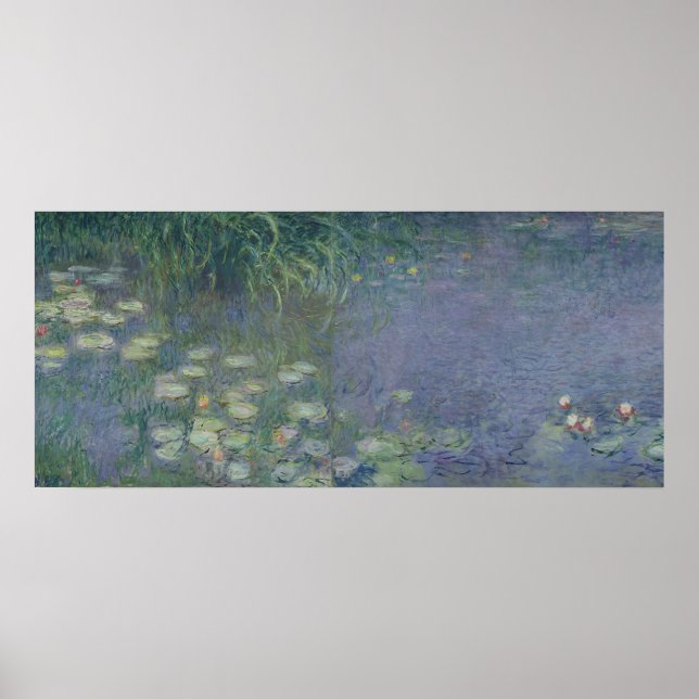 Claude Monet | Wasserlilien: Morgen, 1914-18 Poster (Vorne)