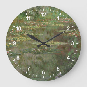 Claude Monet   Wasserlilien oder Wasserläuferteich Große Wanduhr