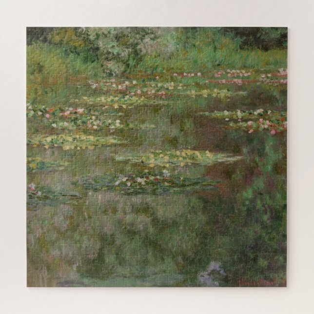 Claude Monet | Wasserlilien oder Wasserläuferteich Puzzle (Horizontal)